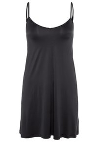 Hanro SATIN DELUXE - Camicia da notte - black