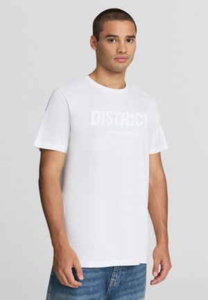 CON SCRITTA - T-shirt con stampa - bianco ottico