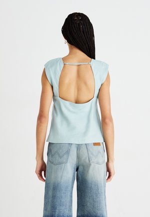 Linen-Blend Skimming Shell Top - Bluse - ether