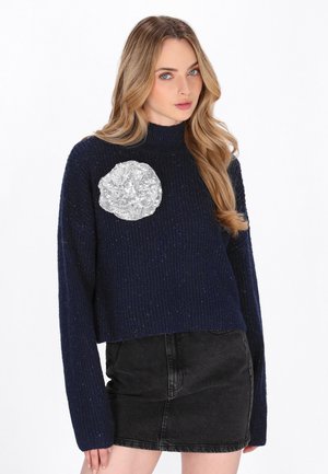Striktrøje - navy