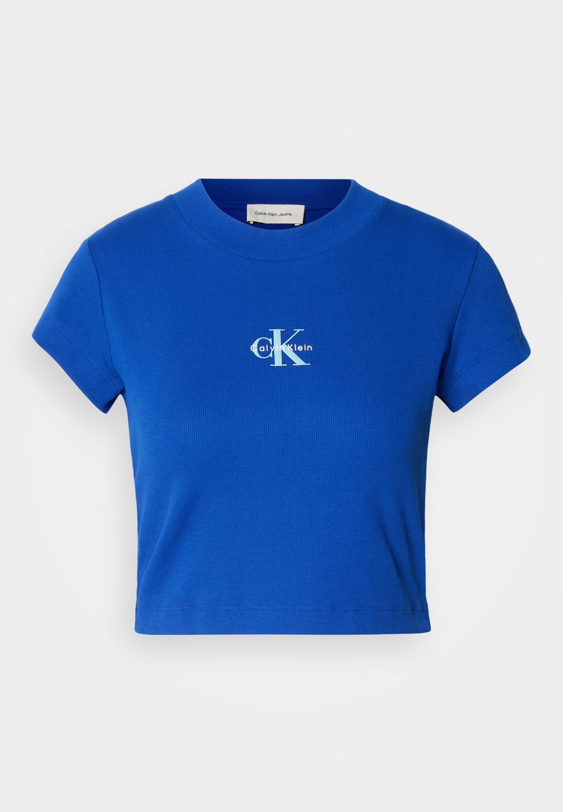 Calvin Klein Jeans T-shirt basic blauw Calvin Klein Jeans T-shirt basic blauw