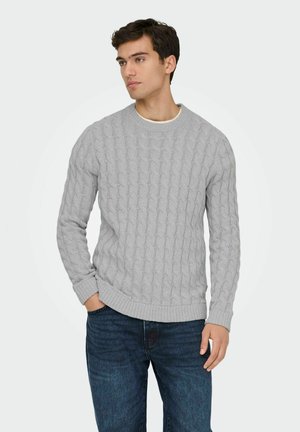 ONSKICKER - Jersey de punto - light grey melange
