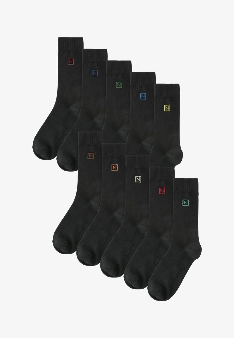 Next N LOGO TEN PACK - Șosete - black multi logo