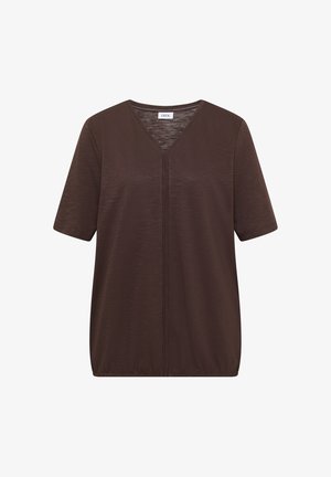 Cecil, KURZARM T-SHIRT IM TUNIKA-LOOK - T-shirt print - brown cacao
