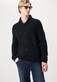 Jack & Jones CRAIG SHAWL NECK - Gilet - sky captain