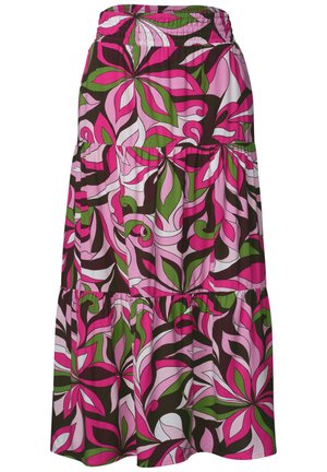 Street One, MAXI-ROCK MIT VOLANTS UND PRINT - Jupe trapèze - magenta dream