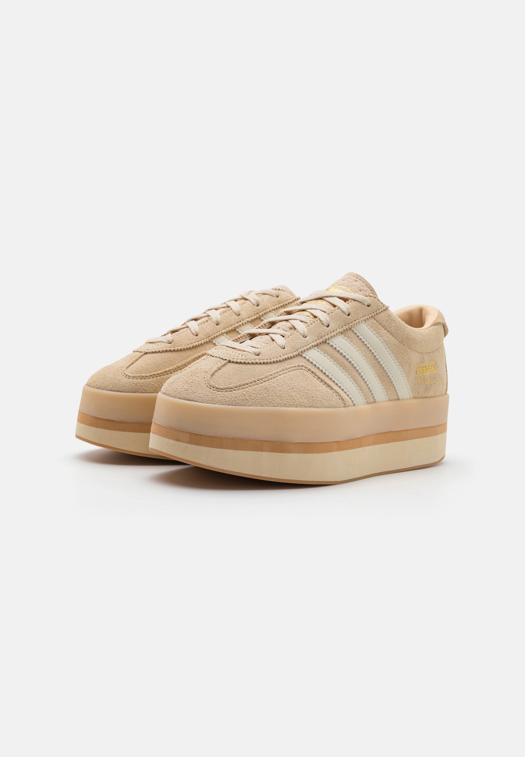 adidas Originals GAZELLE STACK W - Sportbačiai - sand strata/gum