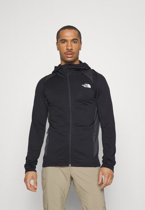 FULL ZIP HOODIE - Kurtka z polaru - black/asphalt grey