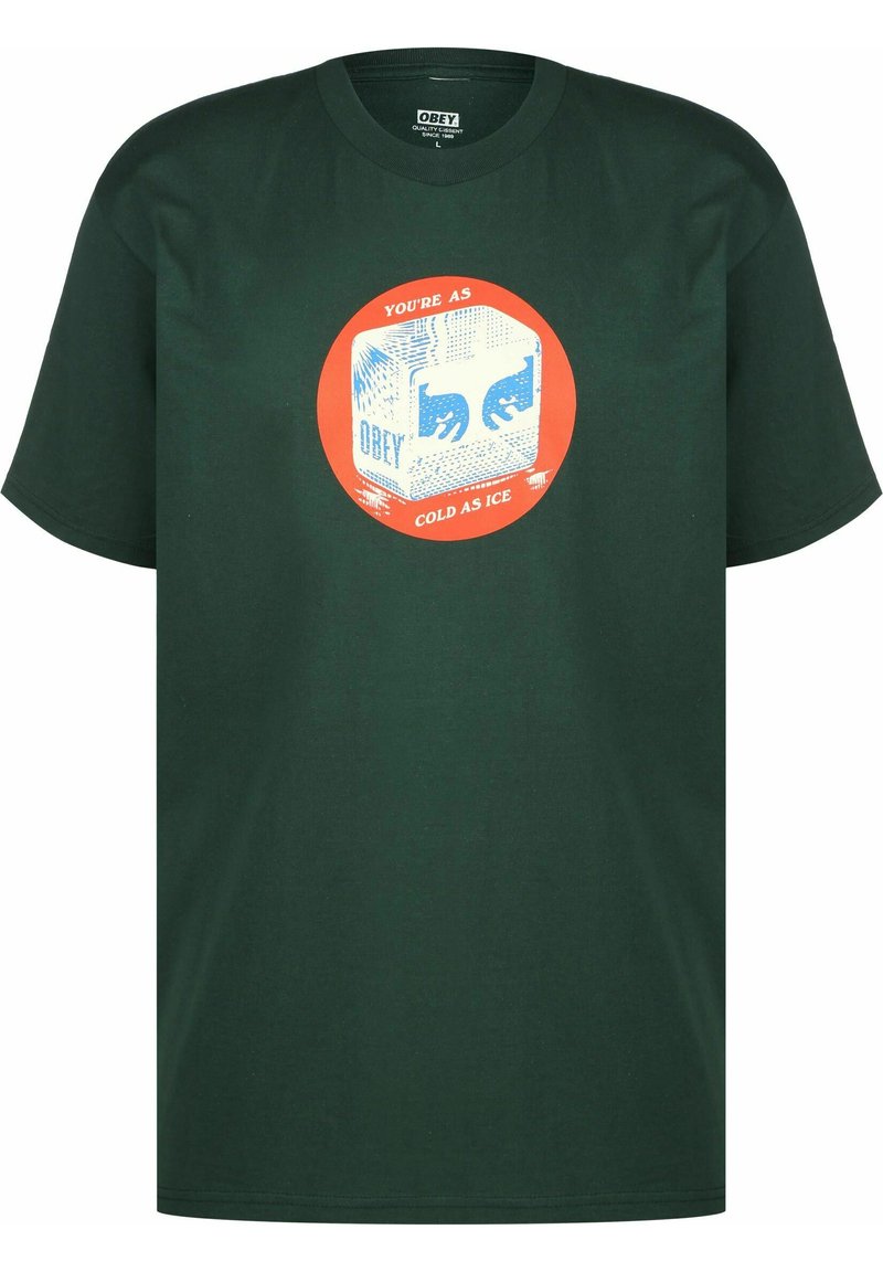 Obey Clothing - COLD AS ICE - Print T-shirt - forest green
