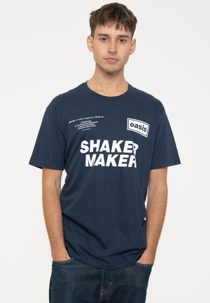 Paradiso Clothing SHAKERMAKER TRACKLIST - Print T-shirt - navy