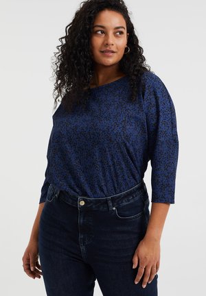 CURV WIY PRINTED - Long sleeved top - blue