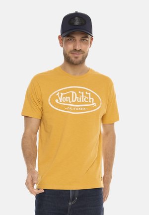 TEE EN BRAD - T-shirt imprimé - jaune