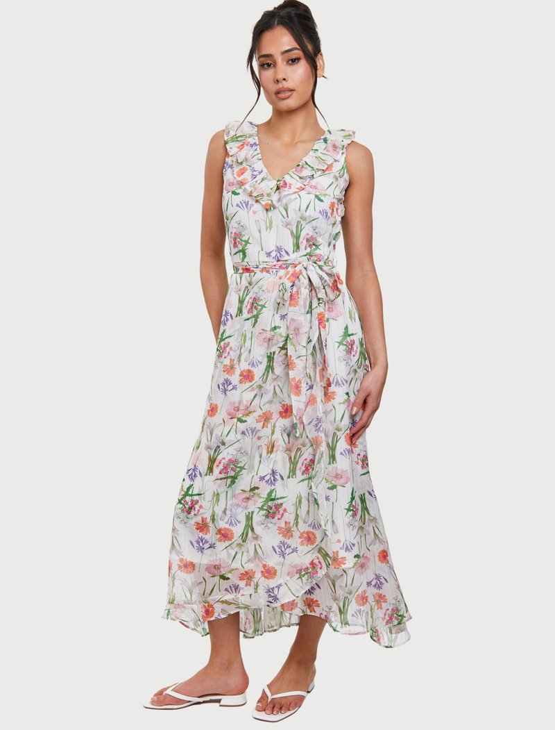 South Beach FLORAL FRILL WRAP MIDIRESS - Day dress - multi
