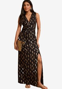 Love & Roses PETITE FIT - FOIL TWIST  - Maxi ruha - black