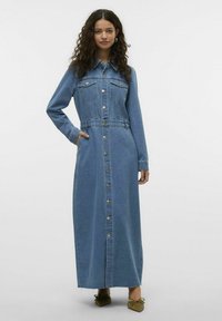 Vero Moda VMMOLLY LANGES - Velika haljina - medium blue denim