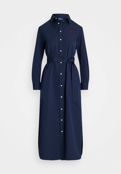 Polo Ralph Lauren BELTED COTTON MIDI SHIRTDRESS - Shirt dress - cruise navy