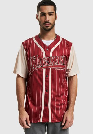 REKKING BLOCK BASEBALL - Skjorta - darkred cream