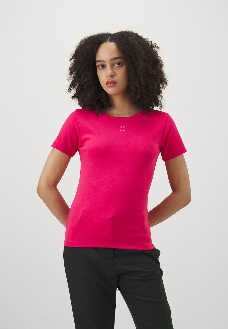 HUGO DELORIS - Basic póló - bright pink