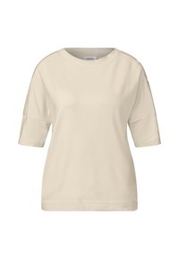 MIT KNOPFDETAIL - Camiseta estampada - beige