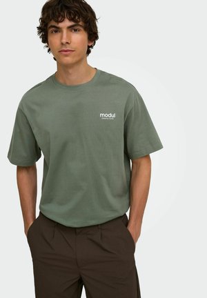 modul, T-SHIRT MDLPETE T-SHIRT - T-shirt print - castor gray