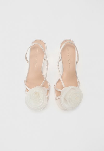 Loeffler Randall STEPH ORGANZA FLOWER - Sandalen met hoge hak - cream