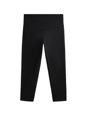 OYSHO COMFORTLUX HIGH-RISE 40cm CAPRI - Športne hlače dolžine 3/4 - black