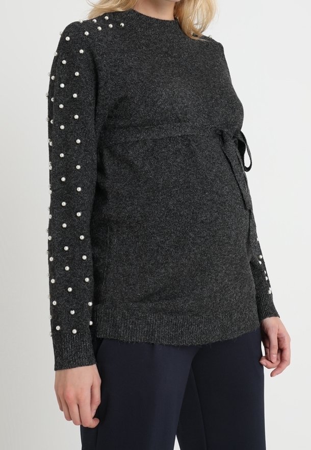MAMALICIOUS Strickpullover - dark grey