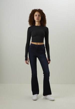 NMSALLIE - Blugi bootcut - dark blue denim