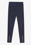 FULL LENGTH HIGH RISE LEGGINGS WITH REFLECTIVE STRIP - Tights - dark blue