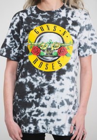 Paradiso Clothing GUNS N' ROSES CLASSIC BAND LOGO DIP DYE - Print T-shirt - white