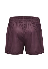 Vinröda shorts av slät tyg med elastisk midjeband och utan synliga sömmar, med en lös passform.
