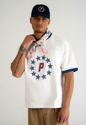 STARS CONTRAST - Print T-shirt - off white blue