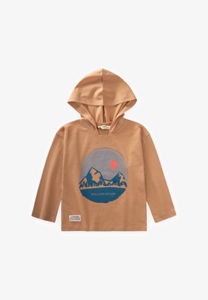 Pulover s kapuco - camel