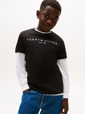 ESSENTIAL TEE - Μπλουζάκι με στάμπα - black