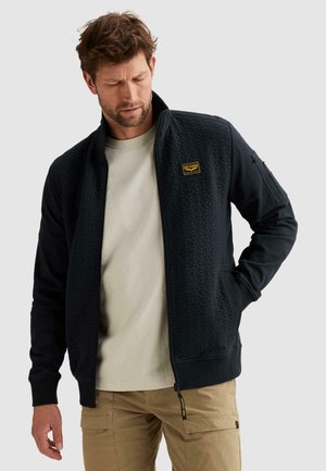 MIT STRUKTUREN UND FLIGHT-POCKET - Zip-up sweatshirt - salute