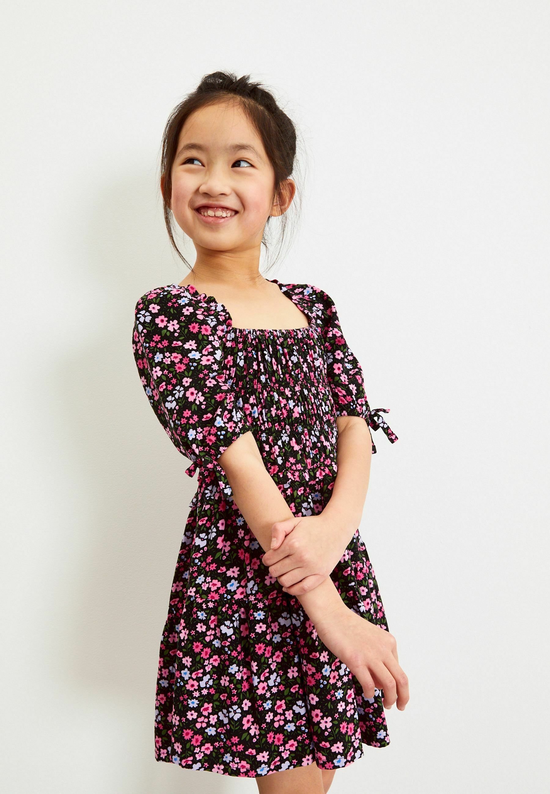 Next PRINTED SHIRRED - Vestito estivo - black ditsy/nero - Zalando.it