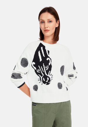 Marc Cain Strickpullover - white and black