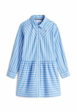 Skjortekjole - light powdery blue stripes