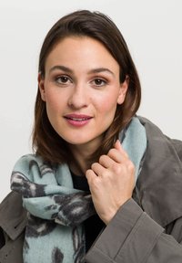 FRAAS FLORAL CASHMINK - MADE IN GERMANY - Sciarpa - misty blue