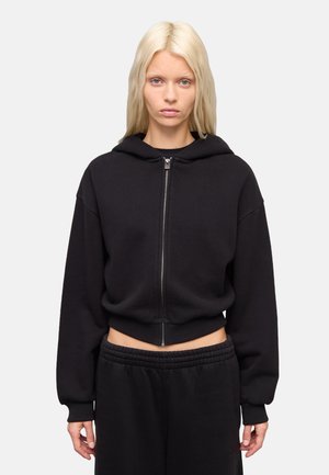 Sweater met rits - black