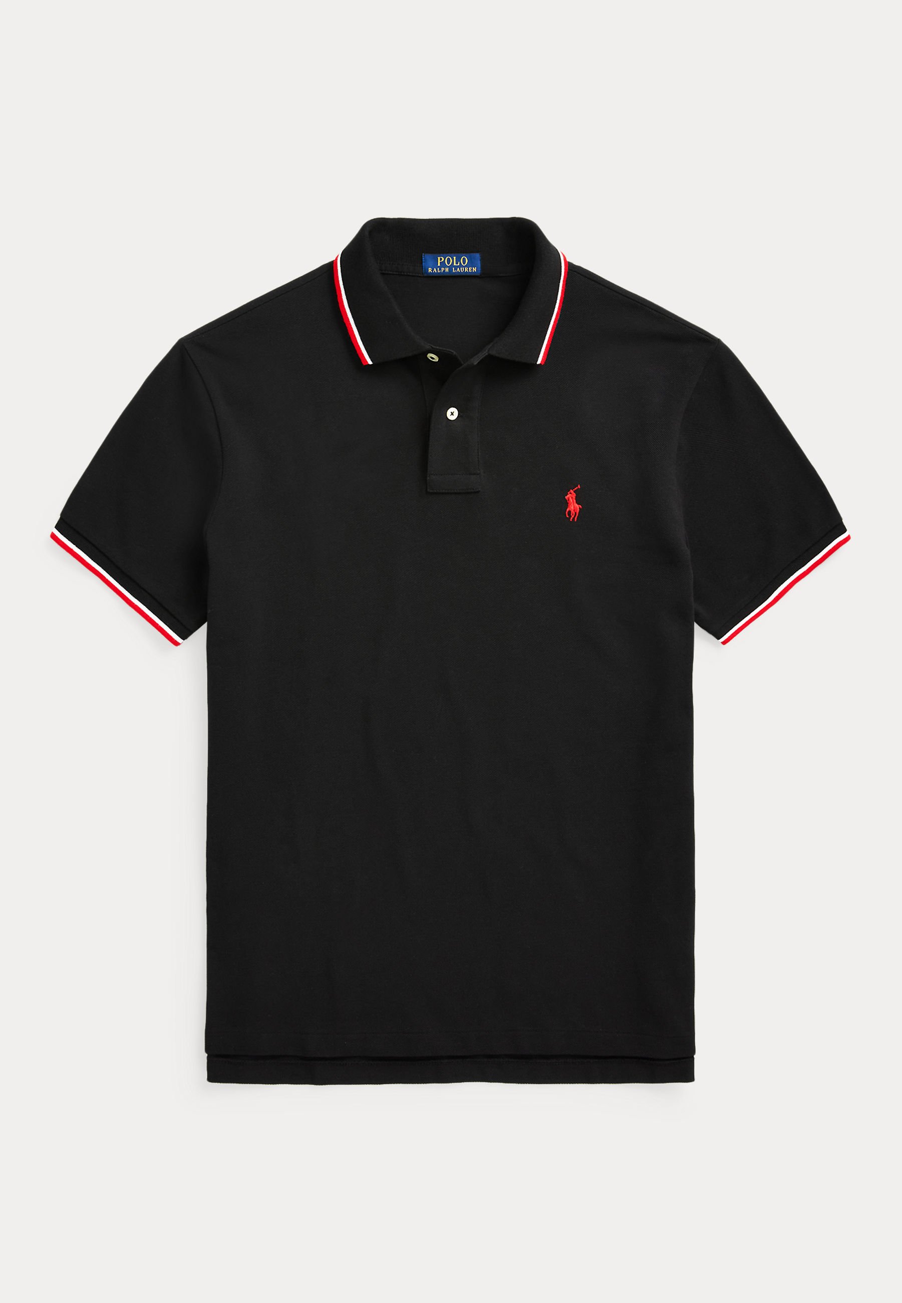 【即完売】Polo Ralph Lauren x NewEra BLACK Polo Ralph Lauren CUSTOM SLIM FIT MESH POLO SHIRT - Polo