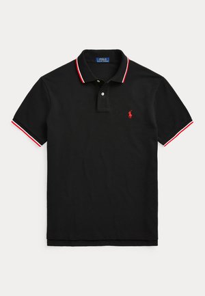 CUSTOM SLIM FIT MESH POLO SHIRT - Polotričko - black