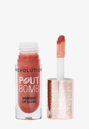 REVOLUTION POUT BOMB SHIMMER GLOSS - Huulikiilto - nude glow