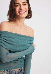 NA-KD Long sleeved top - teal