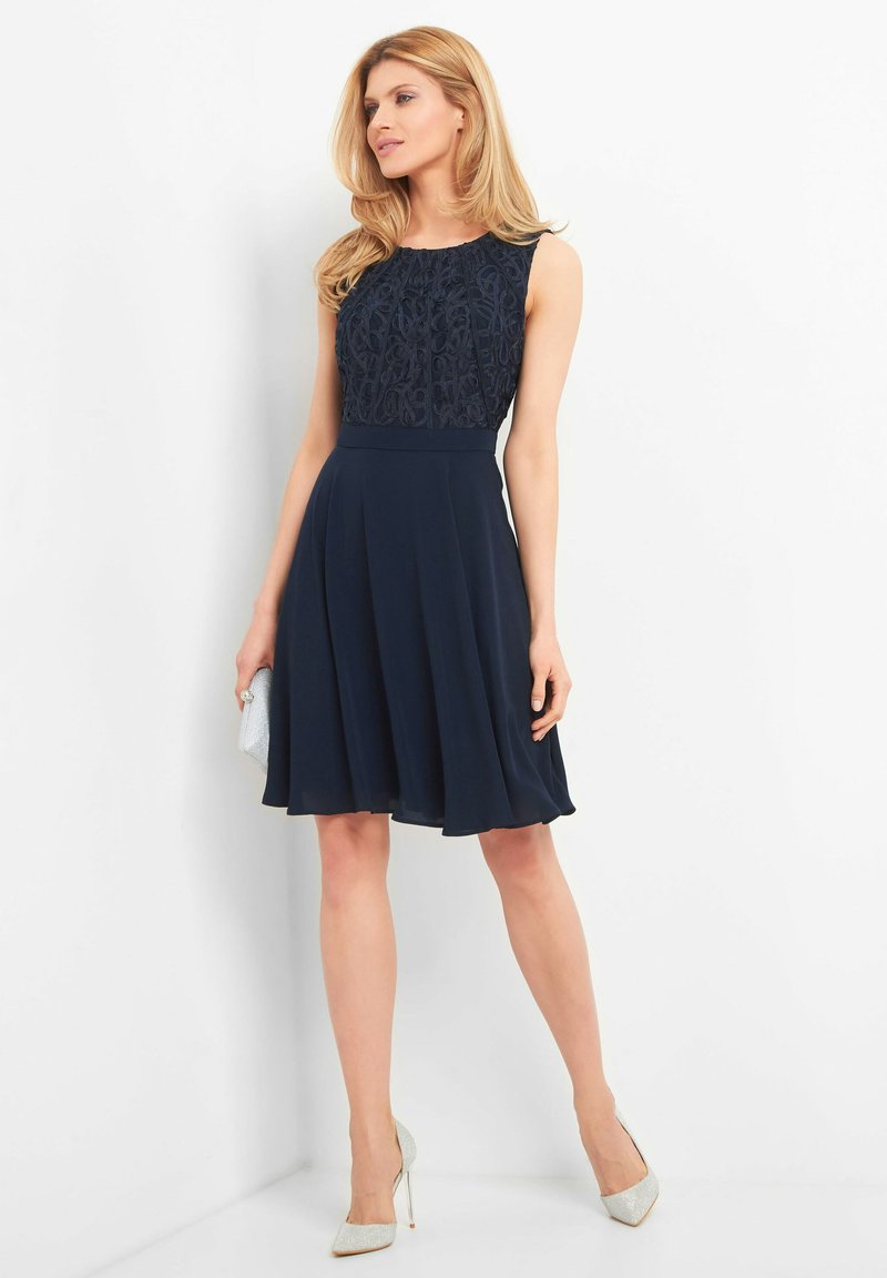 ORSAY KLEID MIT APPLIKATION - Cocktailkleid/festliches Kleid - tintenblau