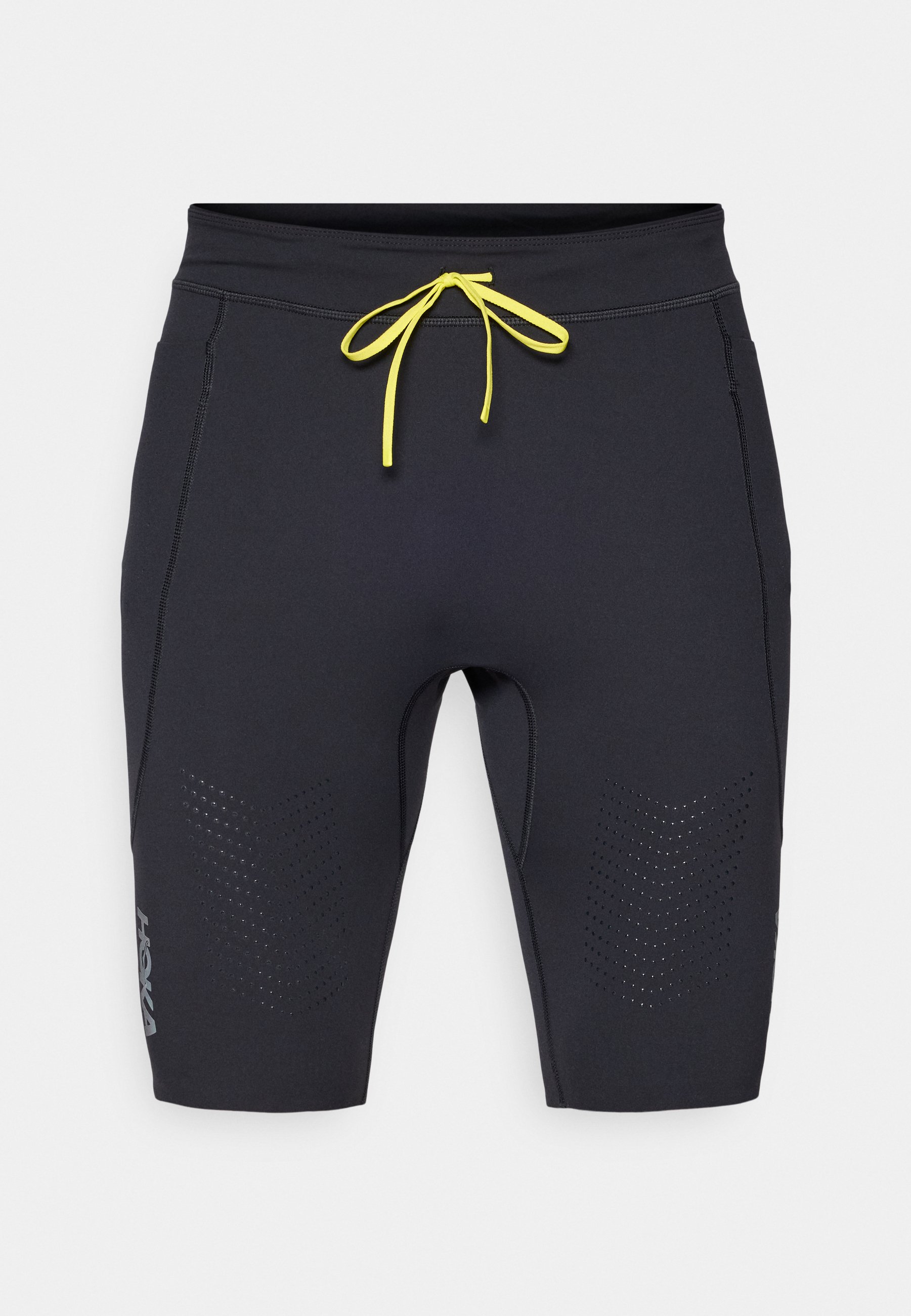 HOKA SKYBREEZE HALF - Short running tights - black - Zalando.co.uk