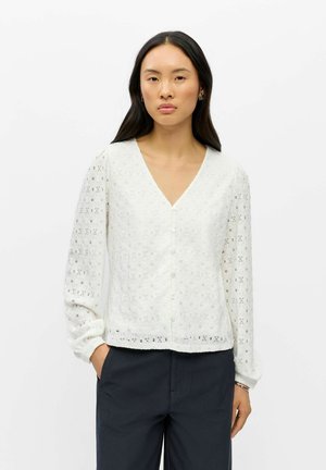Object, BLOUSE V-NECK PUFF - Bluza - cloud dancer