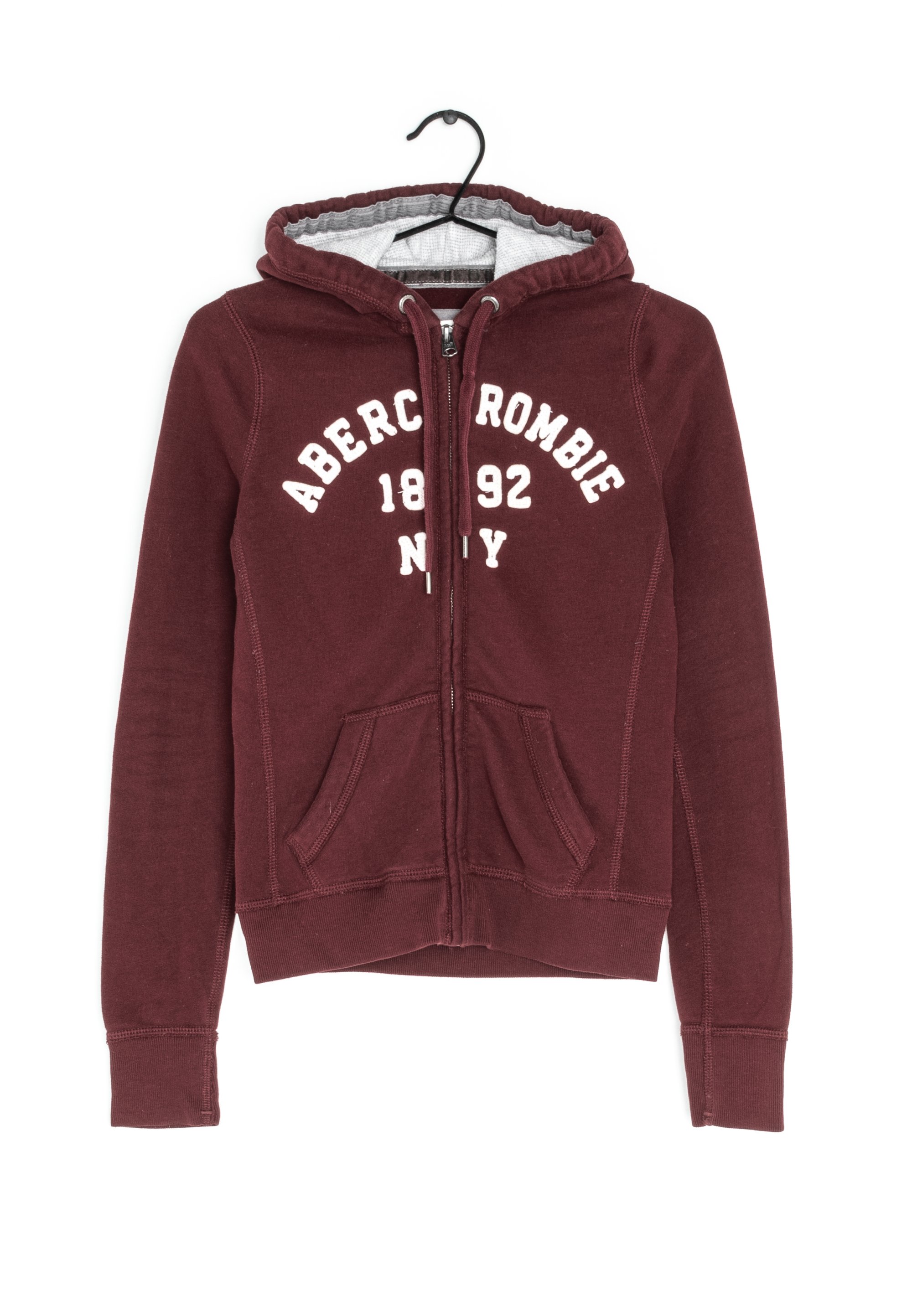 Kapuzenjacke Dunkelrot Abercrombie Fitch Kapuzenjacke Y2K Vintage