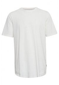 Hvid kortærmet t-shirt lavet af bomuld. Har en rund halsudskæring, lige pasform og en diskret sidesøm.