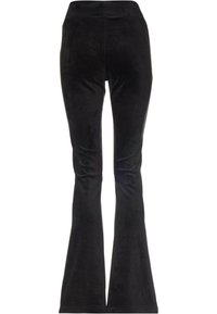 Karl Kani SMALL SIGNATURE FLA VELVET - Trousers - black